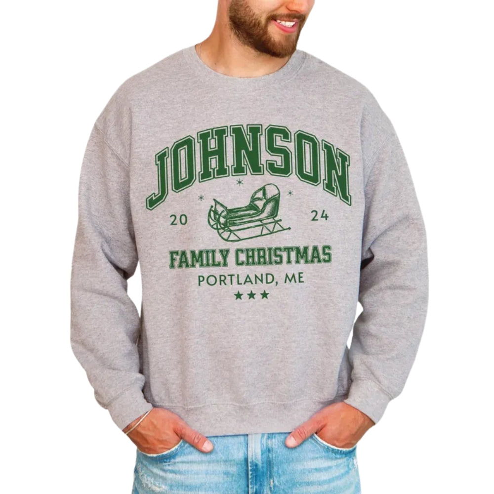 Custom Matching Family Christmas Sweatshirts, Custom Christmas Sweatshirt 2D0381