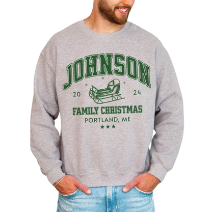 Custom Matching Family Christmas Sweatshirts, Custom Christmas Sweatshirt 2D0381