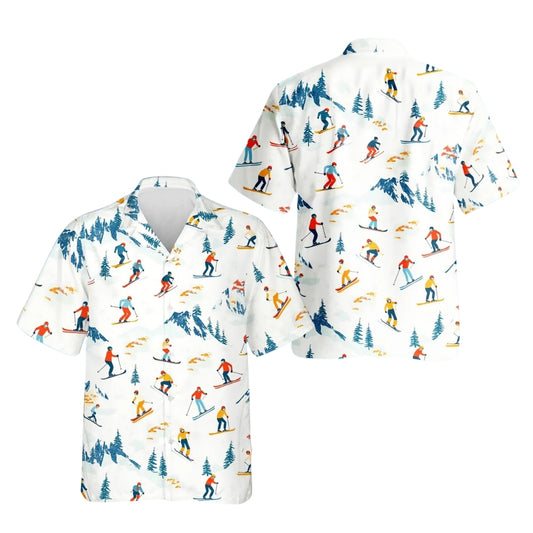 Winter Skiing Hawaiian Shirt For Men And Women, Skiing Hawaiian Shirts HE0064