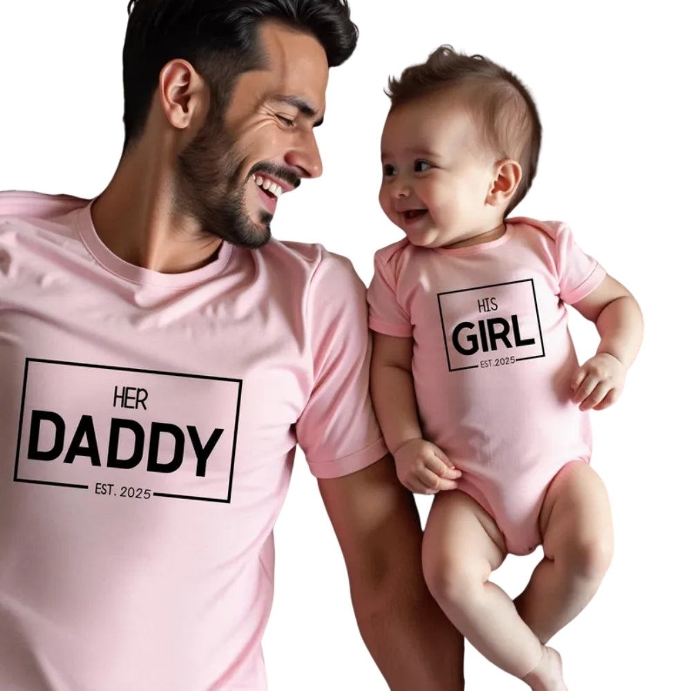 His Girl Her Daddy Matching Daughter And Dad T Shirt, Dad And Me Matching Shirts For Father Day ET0562