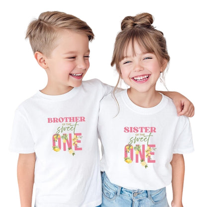 Sweet One Lemon First Birthday Personalized Matching Family T Shirt, Custom 1st Birthday Lemon Family Shirts ET1067