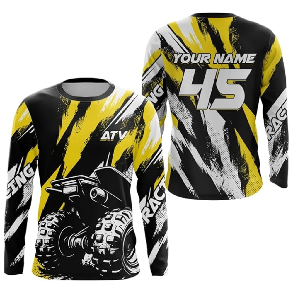 Personalized ATV Racing Long Sleeve Jersey Mens, Custom ATV Shirts MZ0098