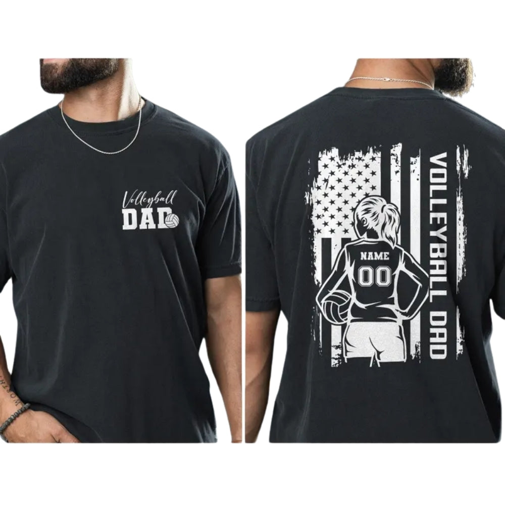 Custom Volleyball Dad Matching Family T Shirts, Custom Volleyball Family Shirts ET0563