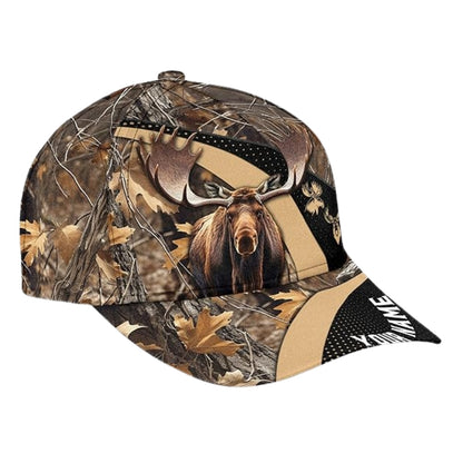 Personalized Moose Hunting Baseball Cap, Custom Moose Caps For Hunters CP0247