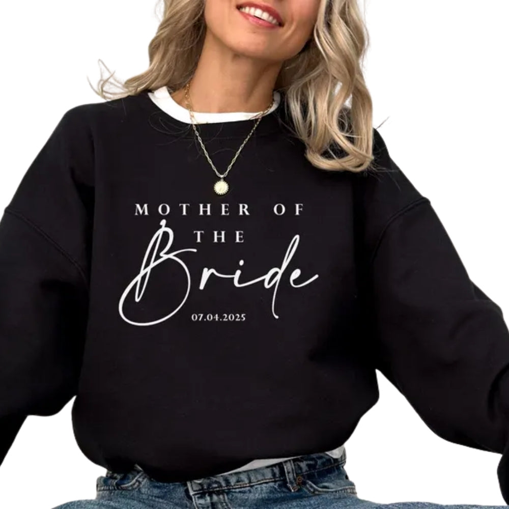 Mother Of The Bride Custom Date Wedding Sweatshirts, Personalized Sweatshirt For Mother Of Bride 2D0931