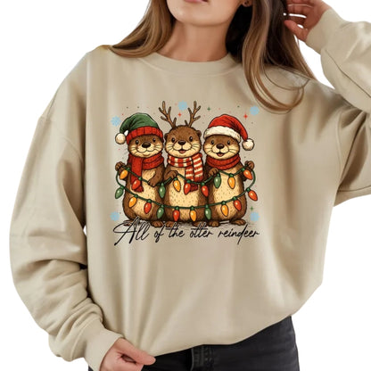 All Of The Otter Reindeer Christmas Sweatshirt, Xmas Otters Sweatshirt 2D0617
