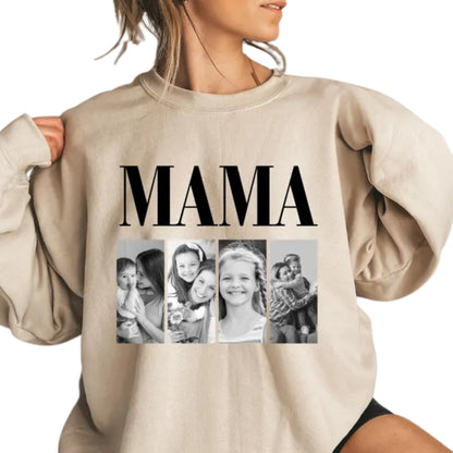 Custom Mama Photo Sweatshirt, Custom Sweatshirt For Mother Day 2D0852