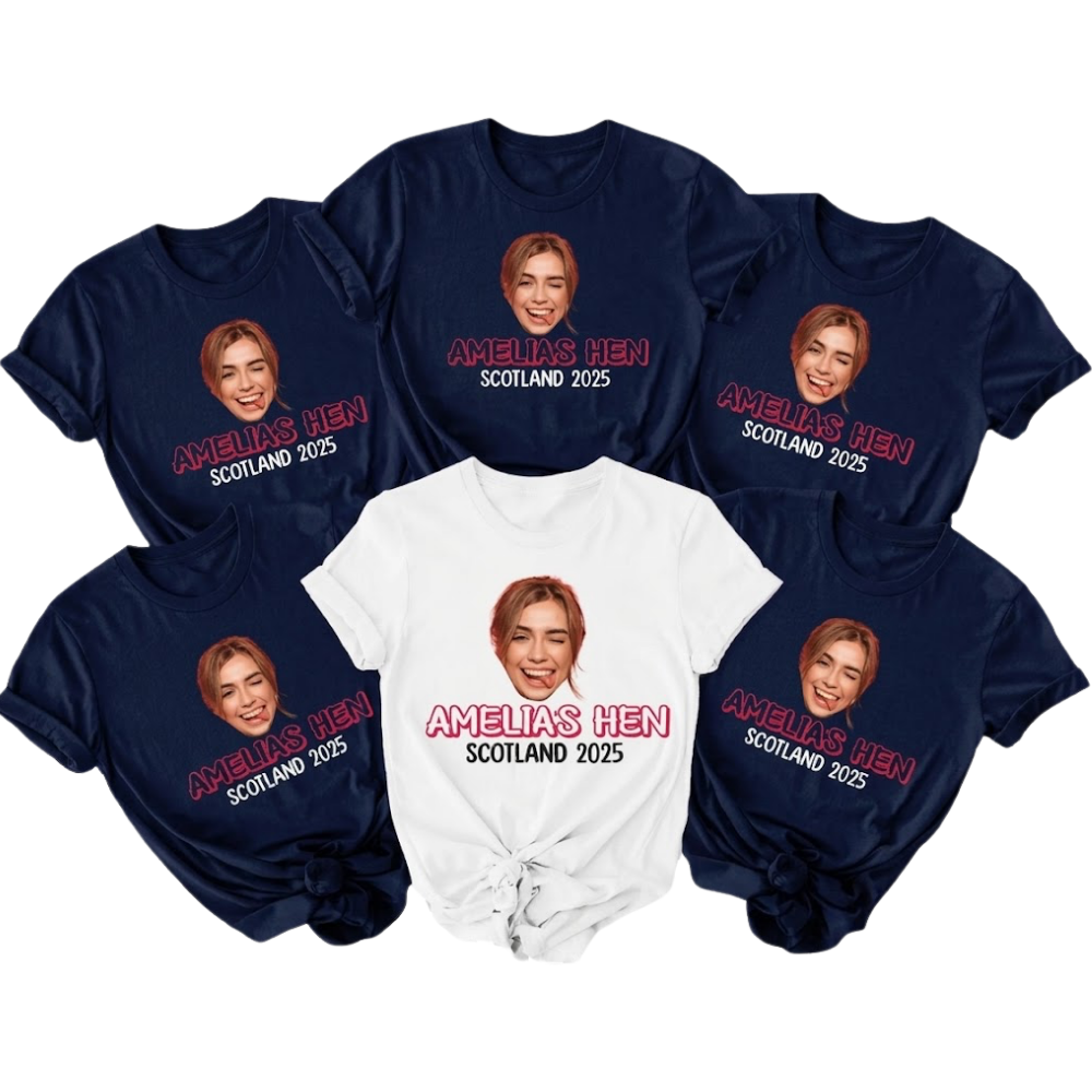 Custom Photo Bachelorette Matching T Shirts, Personalized Matching Bachelorette Party With Photo ET1025