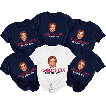 Custom Photo Bachelorette Matching T Shirts, Personalized Matching Bachelorette Party With Photo ET1025