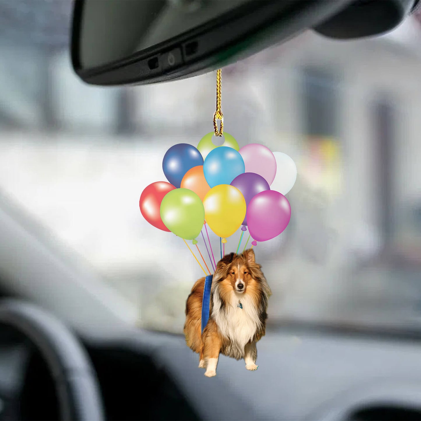 Shetland Sheepdog Fly With Bubbles Dog Hanging Ornament Dog Ornament Lasfour OO0814