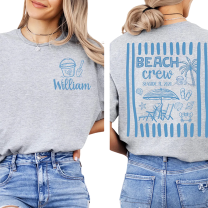 Personalized Beach Crew Family Matching T Shirt, Custom Beach Trip Family Shirts ET1212