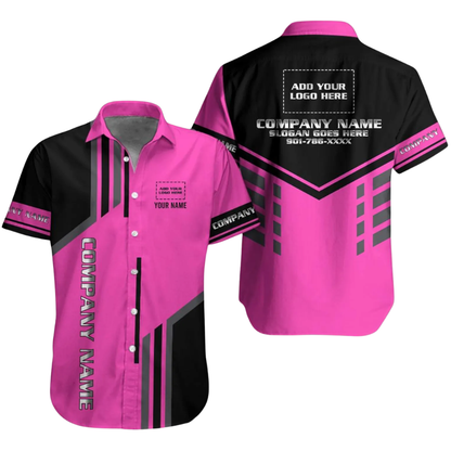 Personalized Company Workwear Hawaiian Shirt For Men Women, Custom Company Team Uniforms HE0378