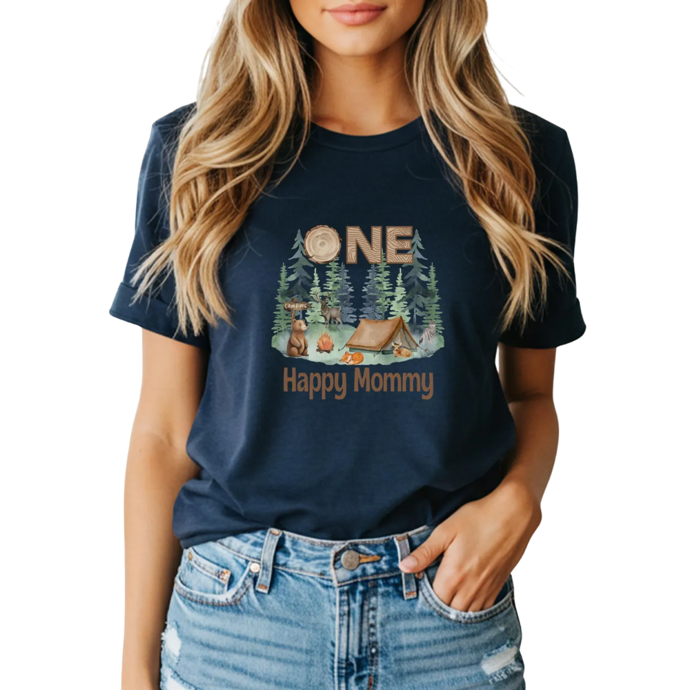 Personalized One Happy Camper First Birthday Family Matching T Shirt, Custom Camping 1st Birthday Shirts For Family ET1169