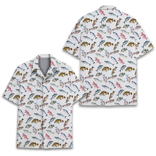 Fish Pattern Hawaiian Shirt For Men Women, Fish Lover Hawaiian Shirt HE0156