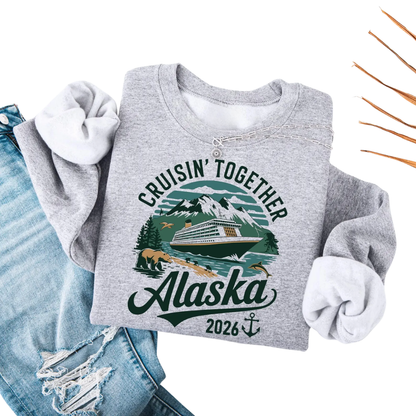 Family Alaska Trip Custom Matching Sweatshirt, Custom Alaska Cruise Family Sweatshirts ET1340