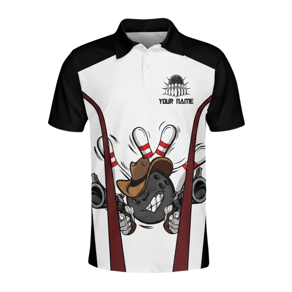 Custom We're More Than Just Bowling Friends We're Like A Really Small Gang Bowling Mens Polo Shirt, Custom Funny Bowling Shirts For Team BZ0626