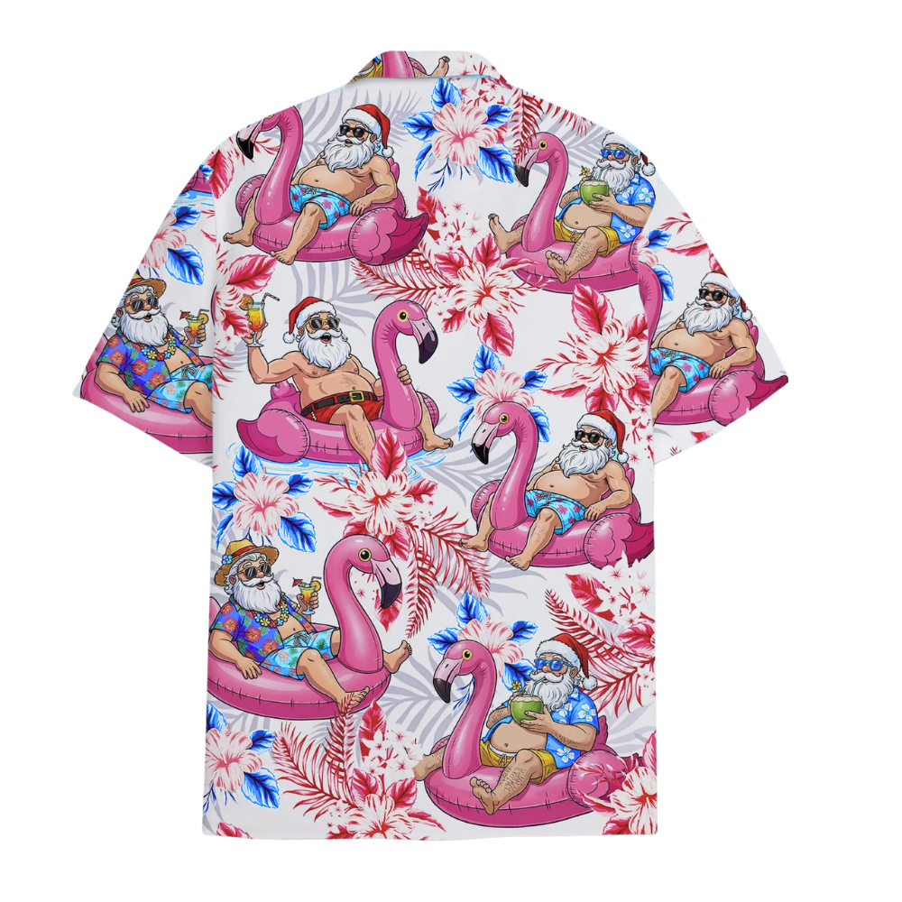 Santa Tropical Beach Hawaiian Shirt Men Women, Xmas In July Hawaiian Shirts HE0463