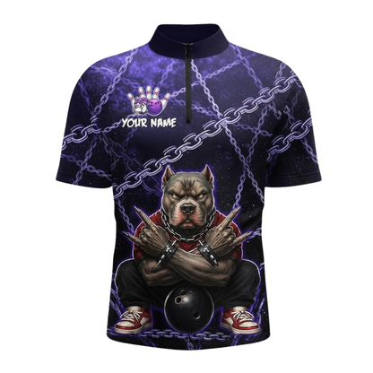 Bulldog Custom Bowling Jersey For Team, Custom BullDog Bowling Team Shirts BZ0940