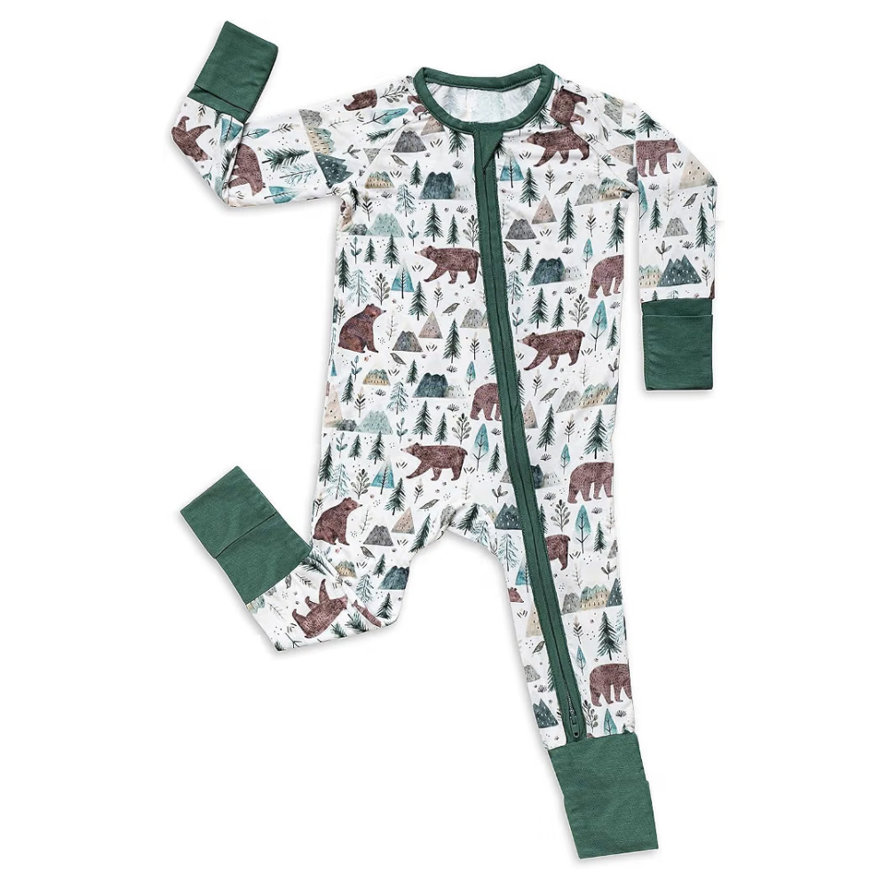 Forets Bear Baby Convertible Zippy Romper, Bear Baby Romper Convertible BB0816