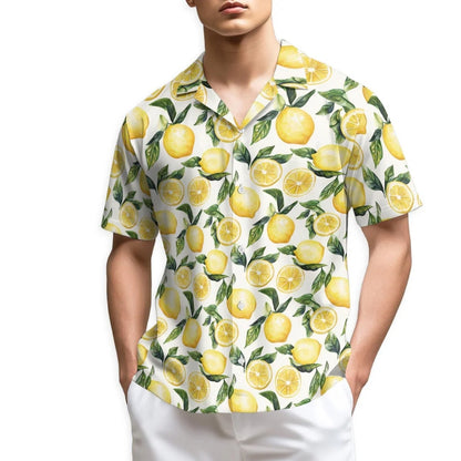 Yellow Lemon Hawaiian Shirt Men And Women, Lemon Citrus Hawaiian Shirts HE0215