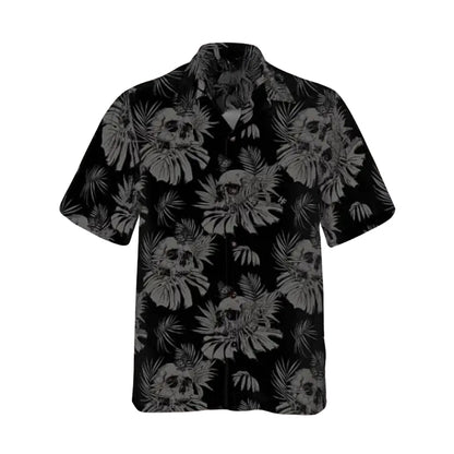 Grey Skull Tropical Hawaiian Shirt For Men Women, Skull Lovers Hawaiian Shirts HE0066