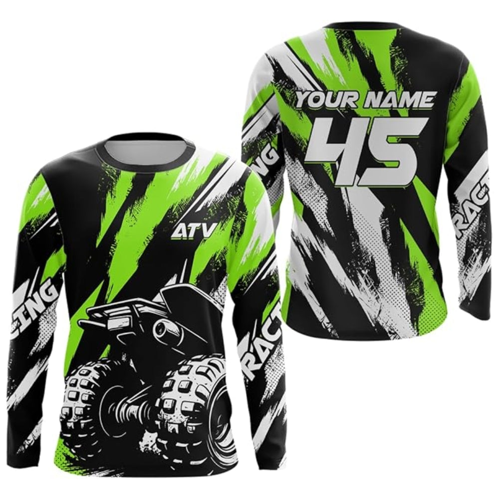 Personalized ATV Racing Long Sleeve Jersey Mens, Custom ATV Shirts MZ0098