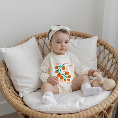 I Love You From My Head Tomatoes Baby Romper Sweatshirt, Funny Tomotoes Baby Romper Sweatshirt BB0582