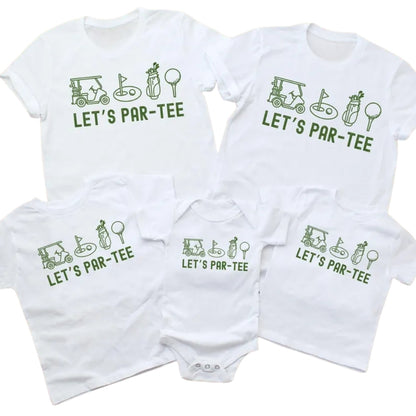 Let's Par-Tee Matching Golf Family T Shirt, Funny Golf Matching Shirts For Family ET0874