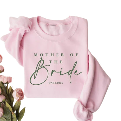 Mother Of The Bride Custom Date Wedding Sweatshirts, Personalized Sweatshirt For Mother Of Bride 2D0931