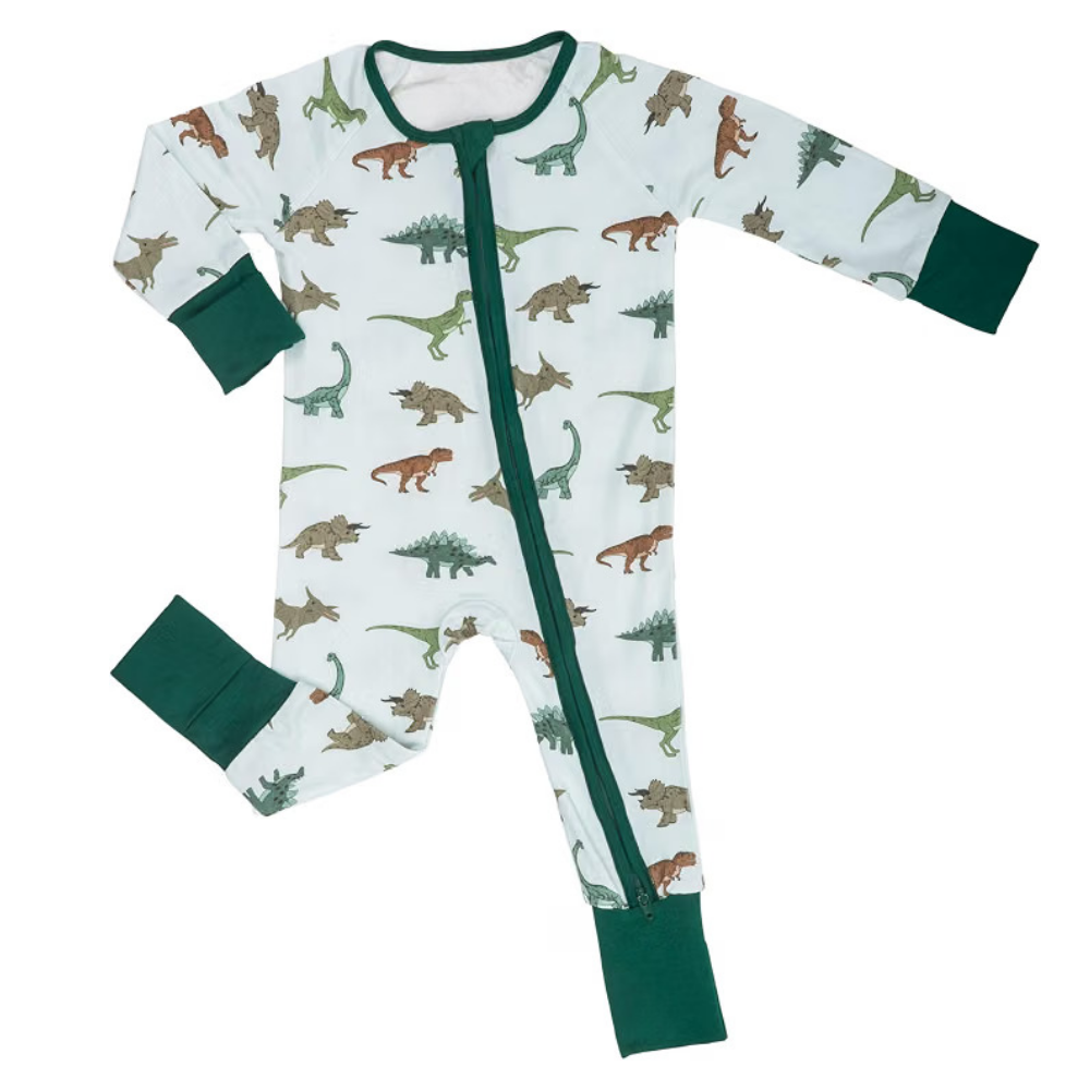 Dinosaur Baby Convertible Zipper Romper. Dinosaur Lover Baby Romper Convertible BB0817