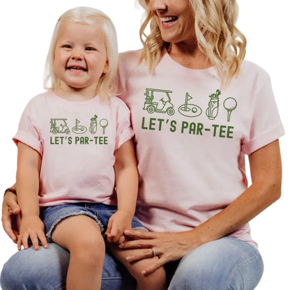 Let's Par-Tee Matching Golf Family T Shirt, Funny Golf Matching Shirts For Family ET0874