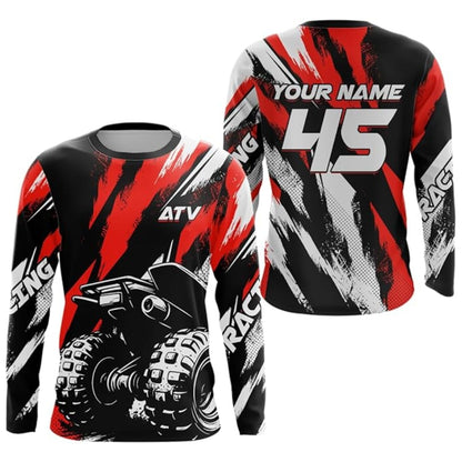 Personalized ATV Racing Long Sleeve Jersey Mens, Custom ATV Shirts MZ0098