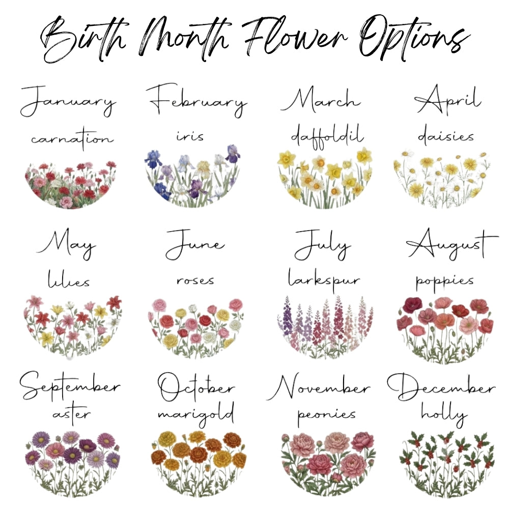Custom Birth Flower Ring Dish For Bridesmaid, Personalized Birth Month Flower Jewelry Dish For Wedding Bridesmaid WD0182