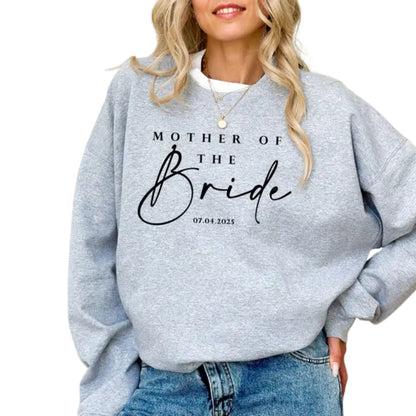 Mother Of The Bride Custom Date Wedding Sweatshirts, Personalized Sweatshirt For Mother Of Bride 2D0931