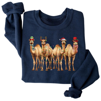 Camel Christmas Sweatshirt Womens, Camel Lover Sweatshirt 2D0618
