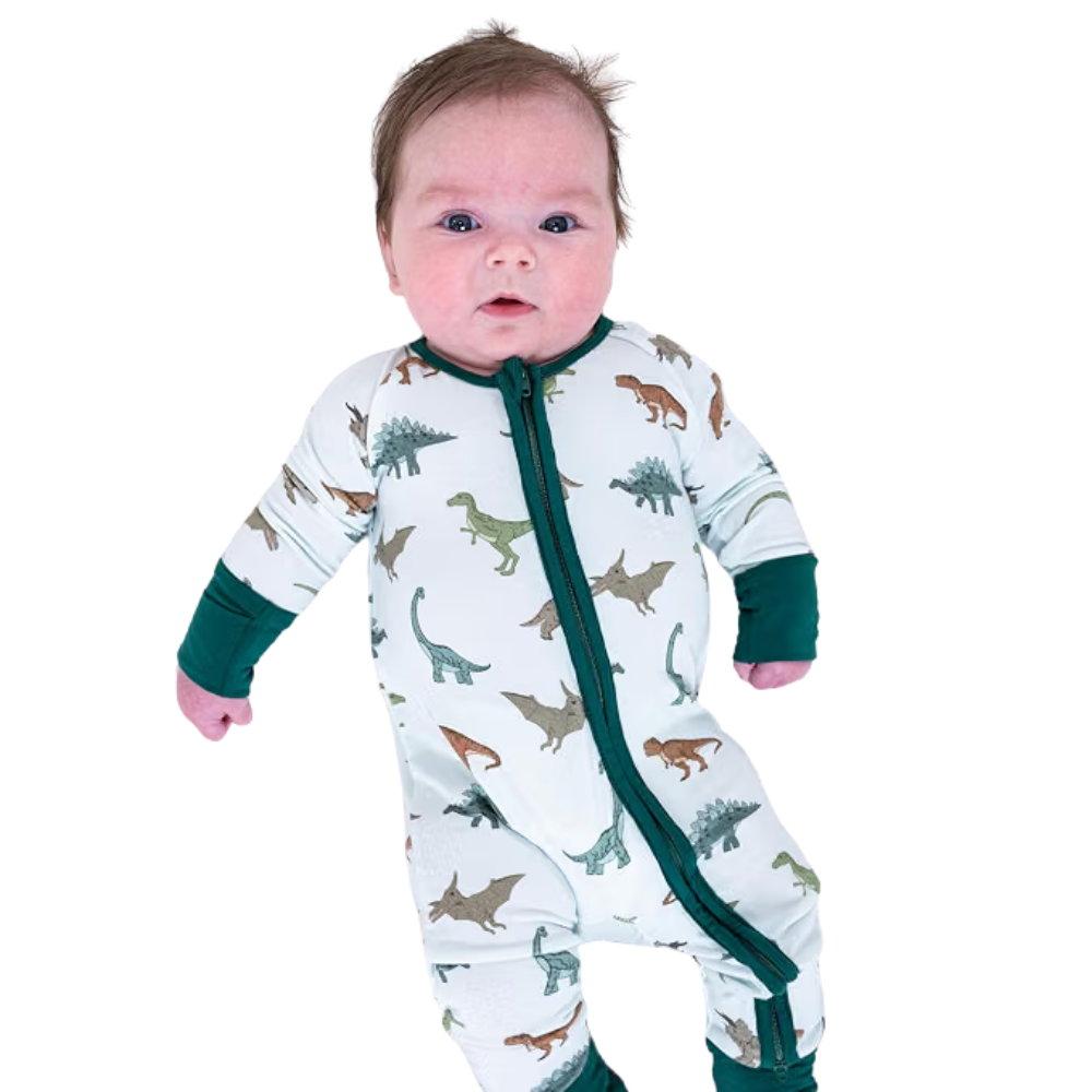 Dinosaur Baby Convertible Zipper Romper. Dinosaur Lover Baby Romper Convertible BB0817