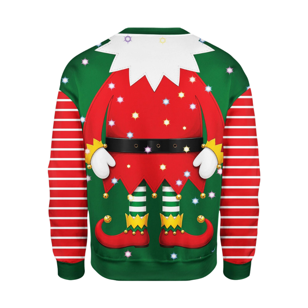 Christmas Elf Costume Sweatshirt For Men Women, Elk Christmas 3D Sweatshirt 2D1136