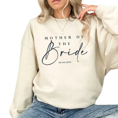 Mother Of The Bride Custom Date Wedding Sweatshirts, Personalized Sweatshirt For Mother Of Bride 2D0931