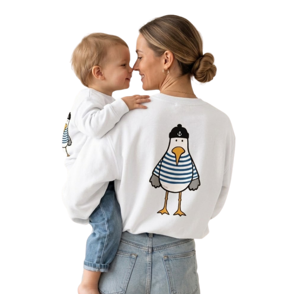 Seagull Mommy And Baby Matching Sweatshirt, Seagull Lover Sweatshirt For Mother And Mini ET1669