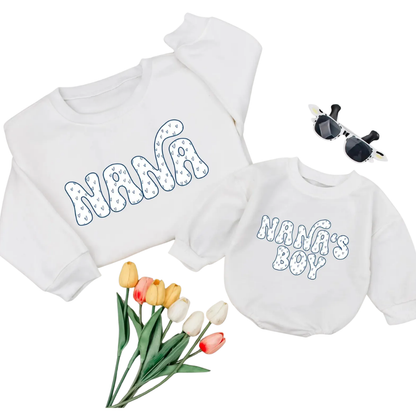 Matching Nana And Nana's Boy Sweatshirt, Grandma And Grandson Sweatshirt Matching ET1637