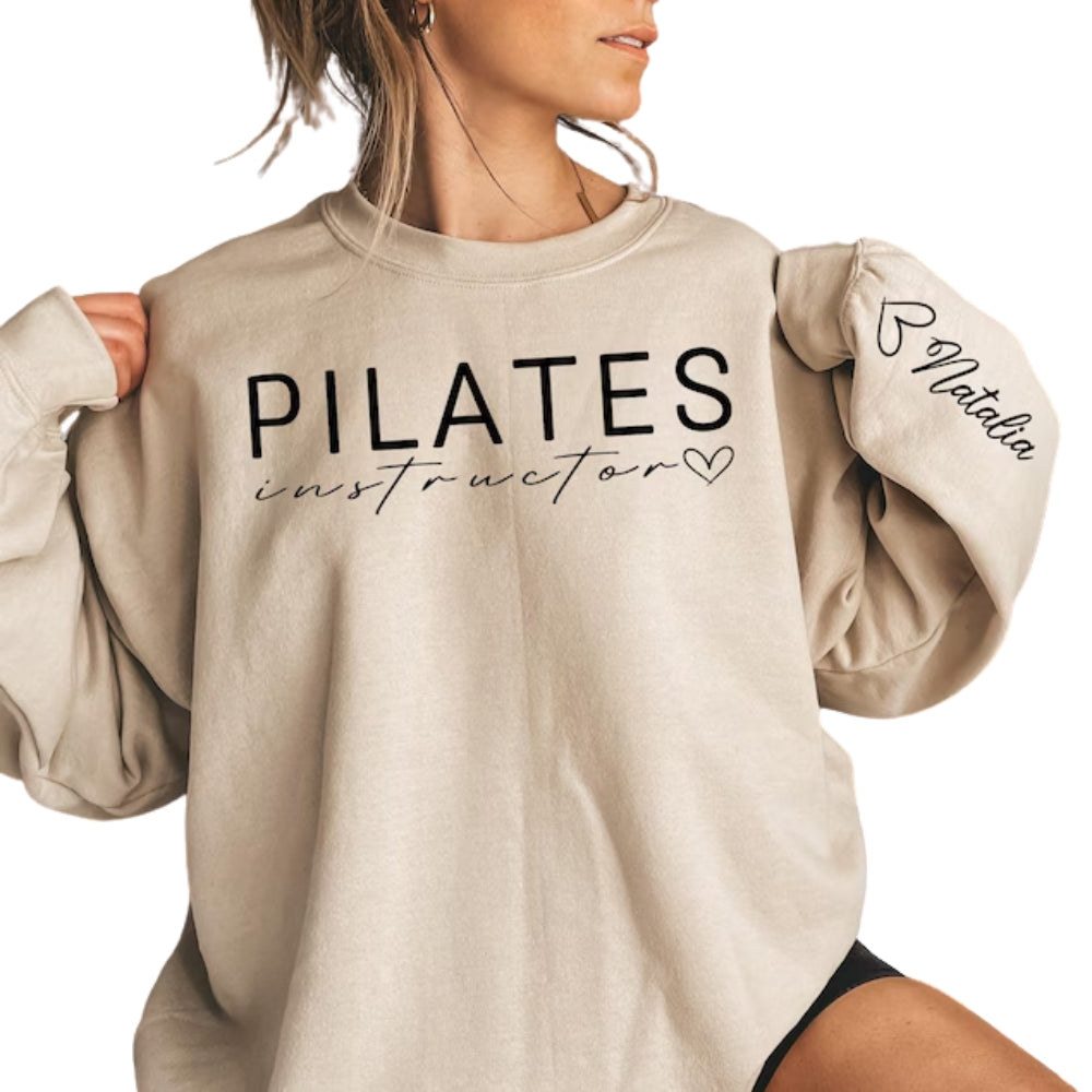 Custom Pilates Instructor Sweatshirt For Women, Custom Pilates Sweatshirt 2D0498