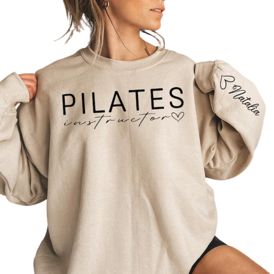Custom Pilates Instructor Sweatshirt For Women, Custom Pilates Sweatshirt 2D0498