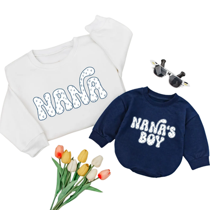 Matching Nana And Nana's Boy Sweatshirt, Grandma And Grandson Sweatshirt Matching ET1637