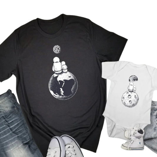 Astronaut Space Daddy And Me Matching T Shirts Father's Day, Space Astronaut Matching Dad Son Shirts ET0876