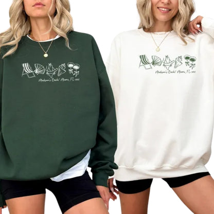 Personalized Beach Bachelorette Sweatshirt For Bride Bridesmaid, Custom Beach Bach Party Sweatshirts 2D0932