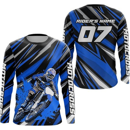 Custom Name And Number Long Sleeve Motocross Jersey For Men, Black And Green Custom Motocross Racing Jerseys MZ0017