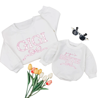 Gigi And Gigi's Bestie Matching Sweatshirt, Matching Grandma And Granddaughter Sweatshirt ET1638