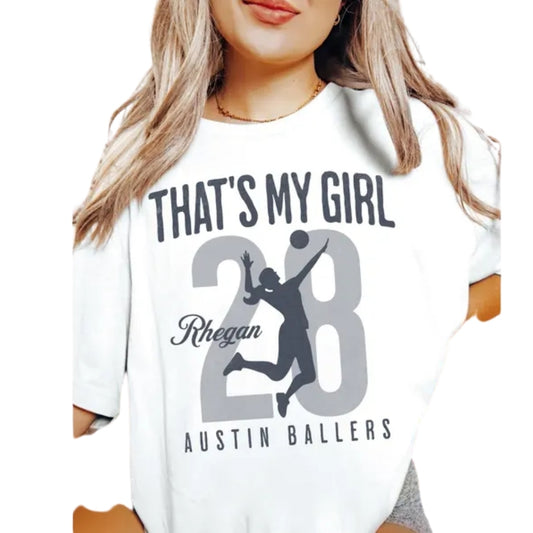 That's My Girl Custom Volleyball Mom T Shirts, Custom Matching Volleyball Family Shirts ET0566