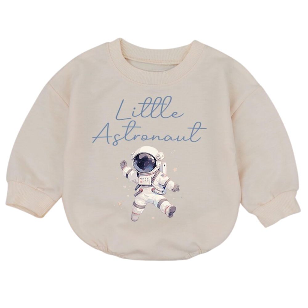 Little Astronaut Baby Romper Sweatshirt, Space Lover Baby Romper Sweater BB0586