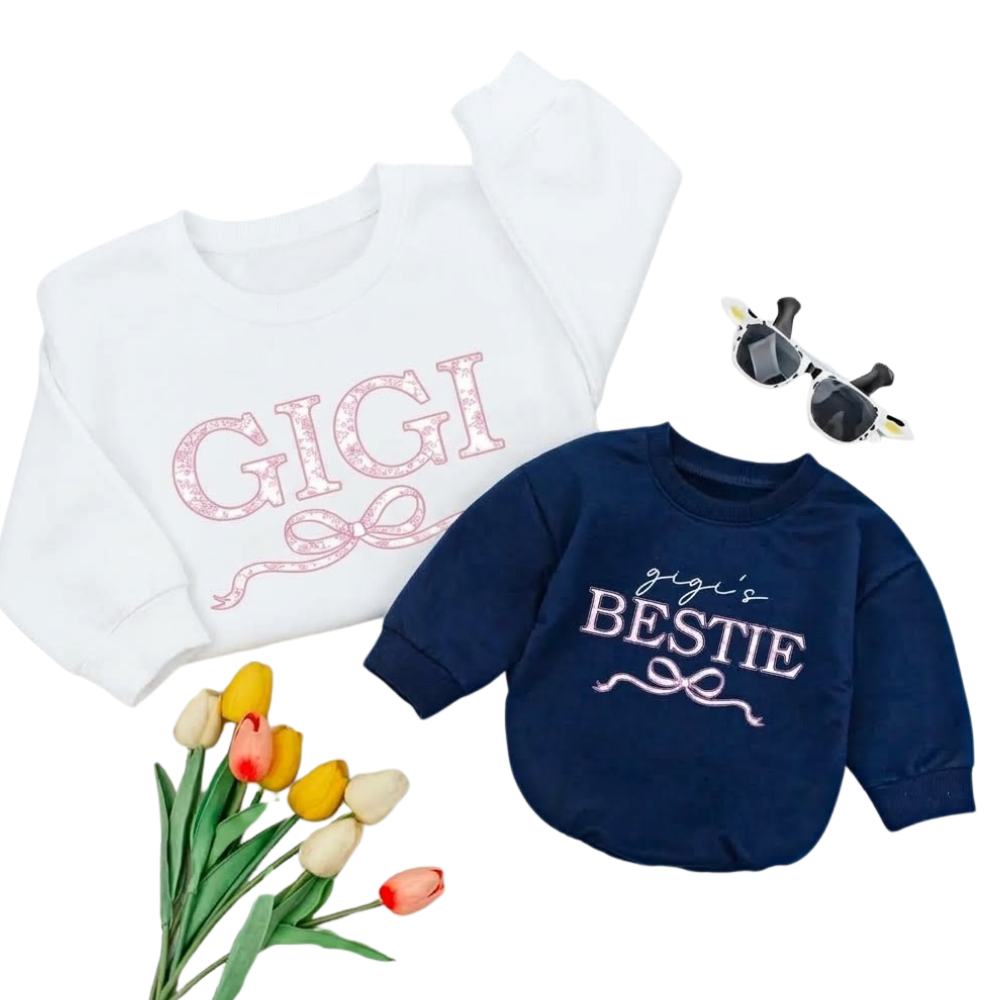 Gigi And Gigi's Bestie Matching Sweatshirt, Matching Grandma And Granddaughter Sweatshirt ET1638